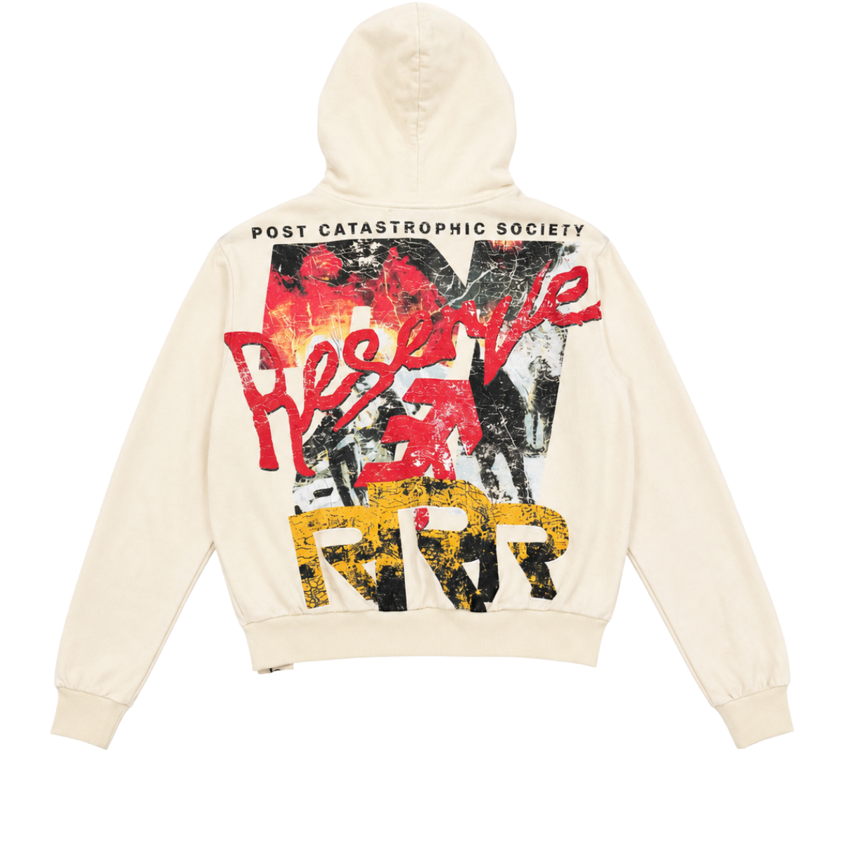 RESERVE 'CATASTROPHIC' ZIP-UP HOODIE (CRM)