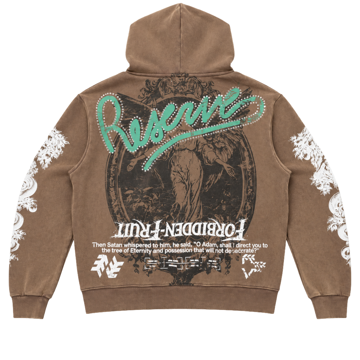 RESERVE 'FORBIDDEN' ZIP-UP HOODIE (BRWN)