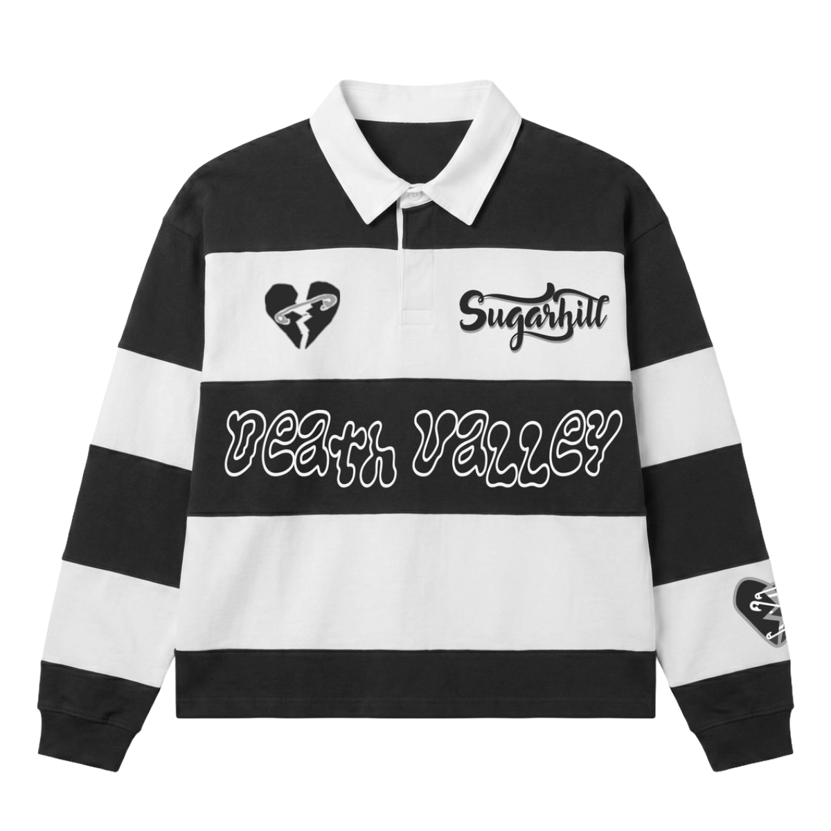 SH 'TOGETHER' LS POLO (BLK/WHT)