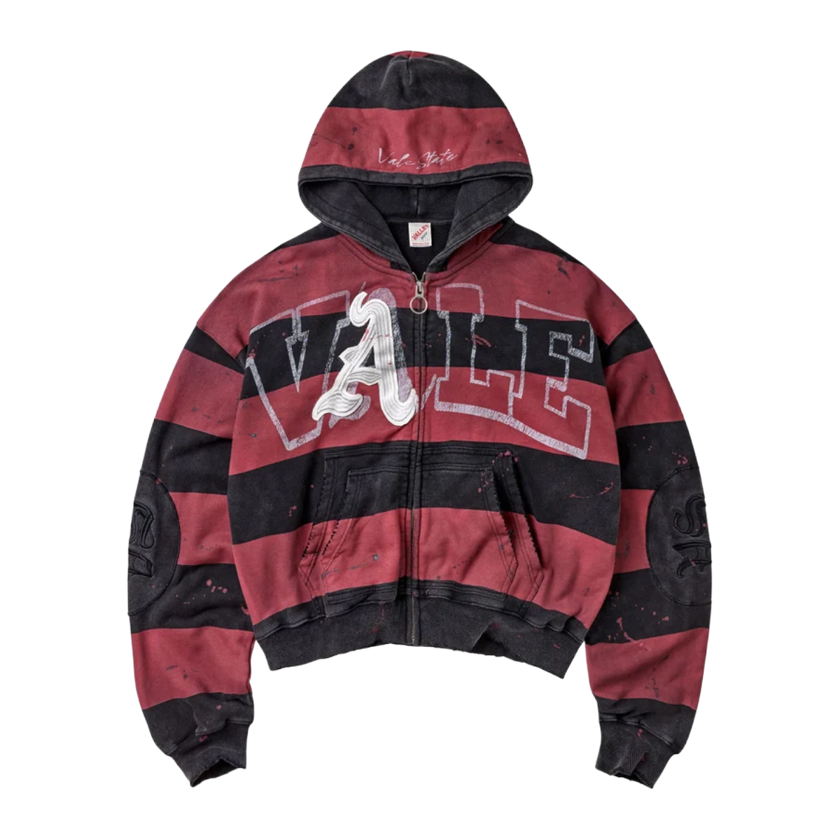 VALE 'ATL' ZIP-UP HOODIE (RED/BLK)