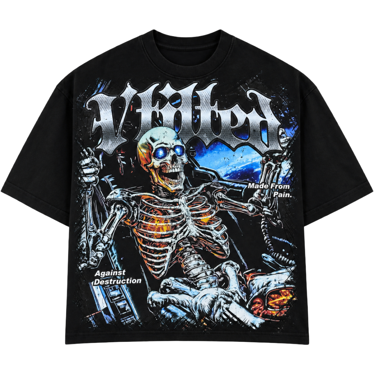 VTILTED 'DESTRUCTION' SS TEE (BLK)
