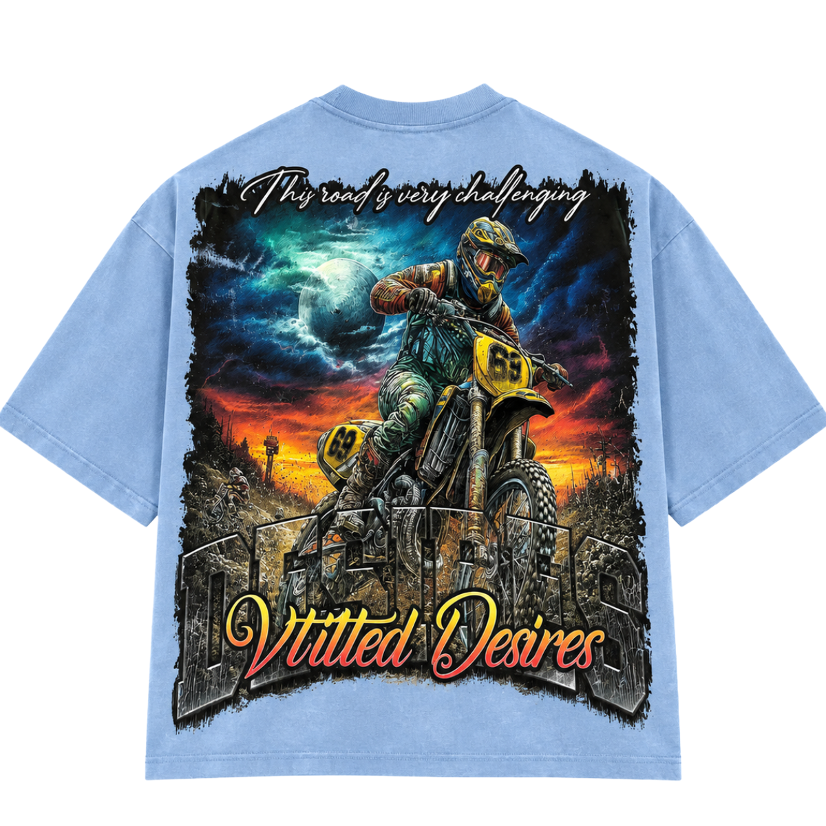 VTILTED 'OFFROAD' SS TEE (BLU WASH)