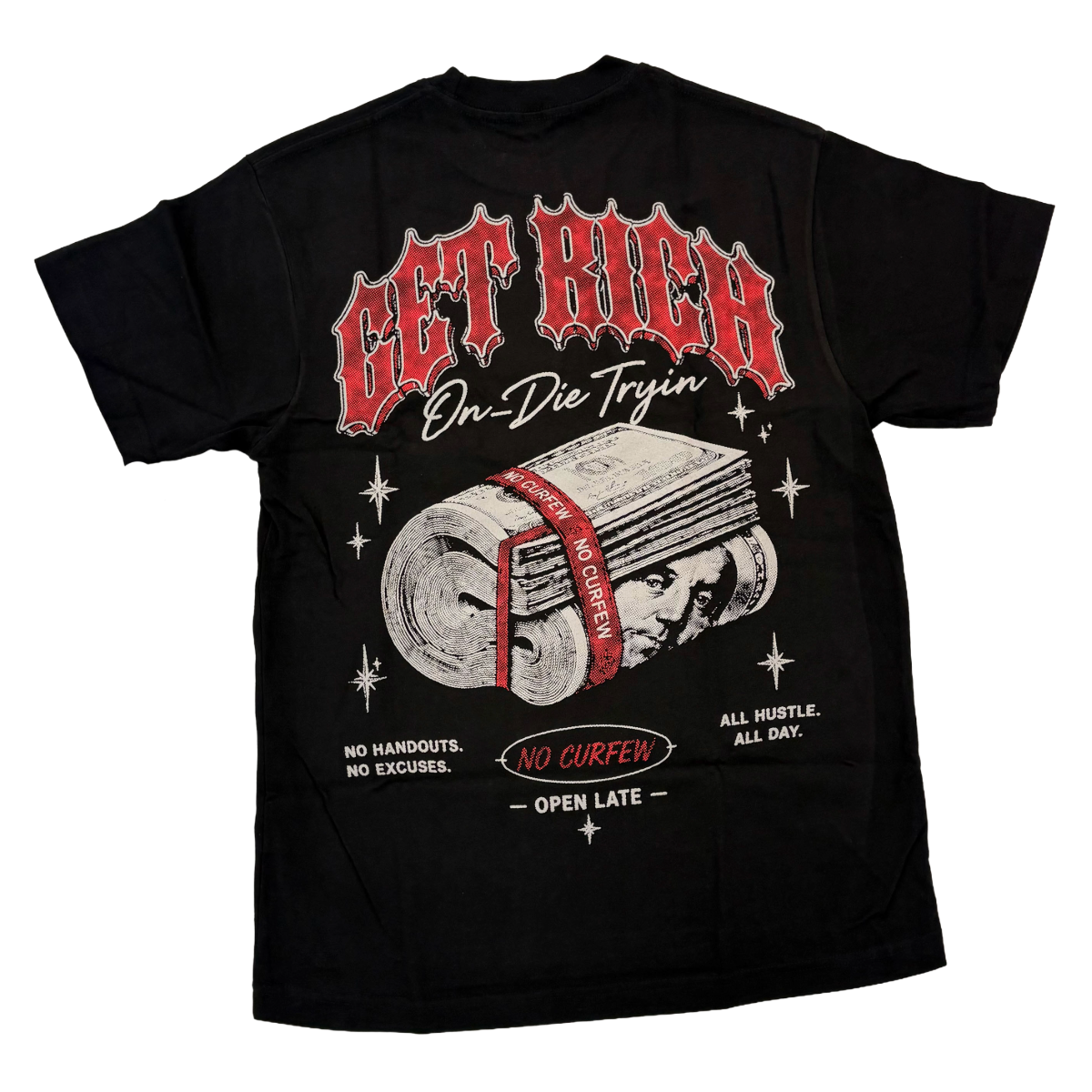 NC 'GET RICH' SS TEE (BLK)