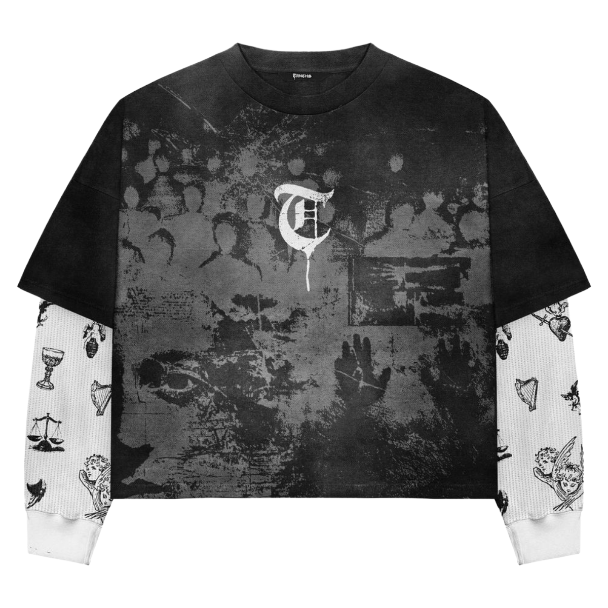 TRNCHS 'FORGED' LS TEE (BLK)