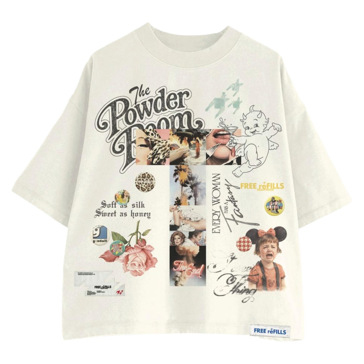 FR 'THE POWDER ROOM' SS TEE (CRM)
