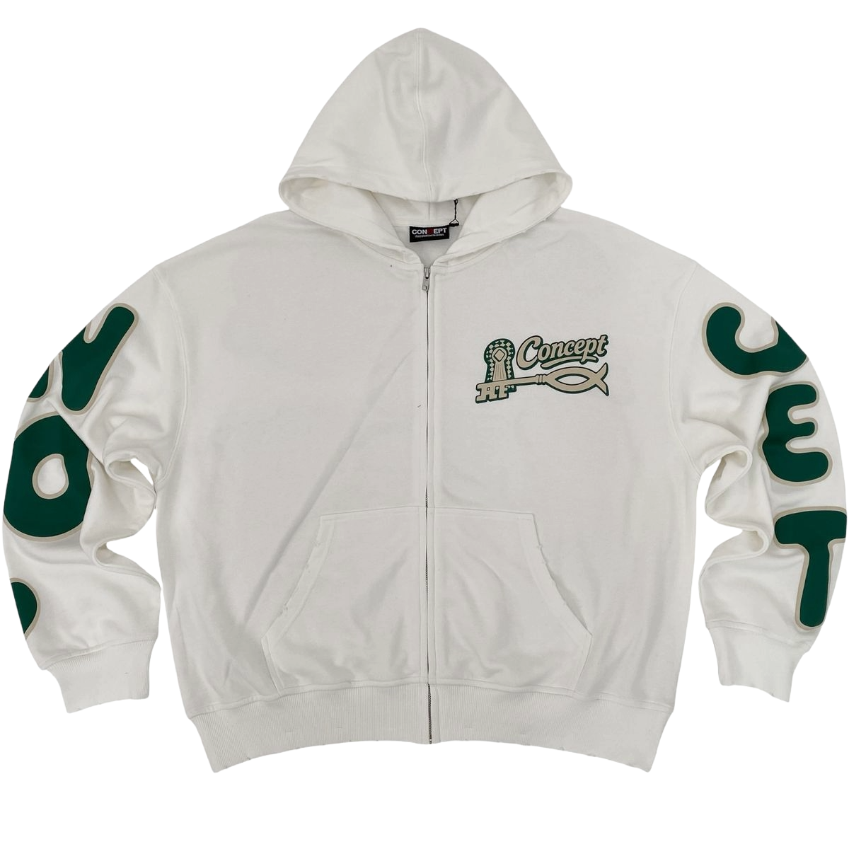 CONCEPT 'FAITH' ZIP-UP HOODIE (WHT)