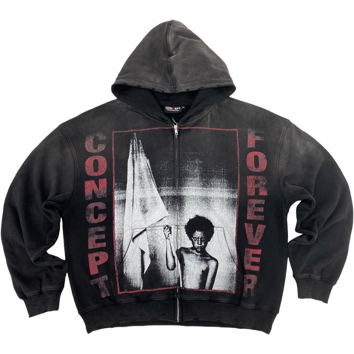 CONCEPT 'FOREVER' ZIP-UP HOODIE (BLK)