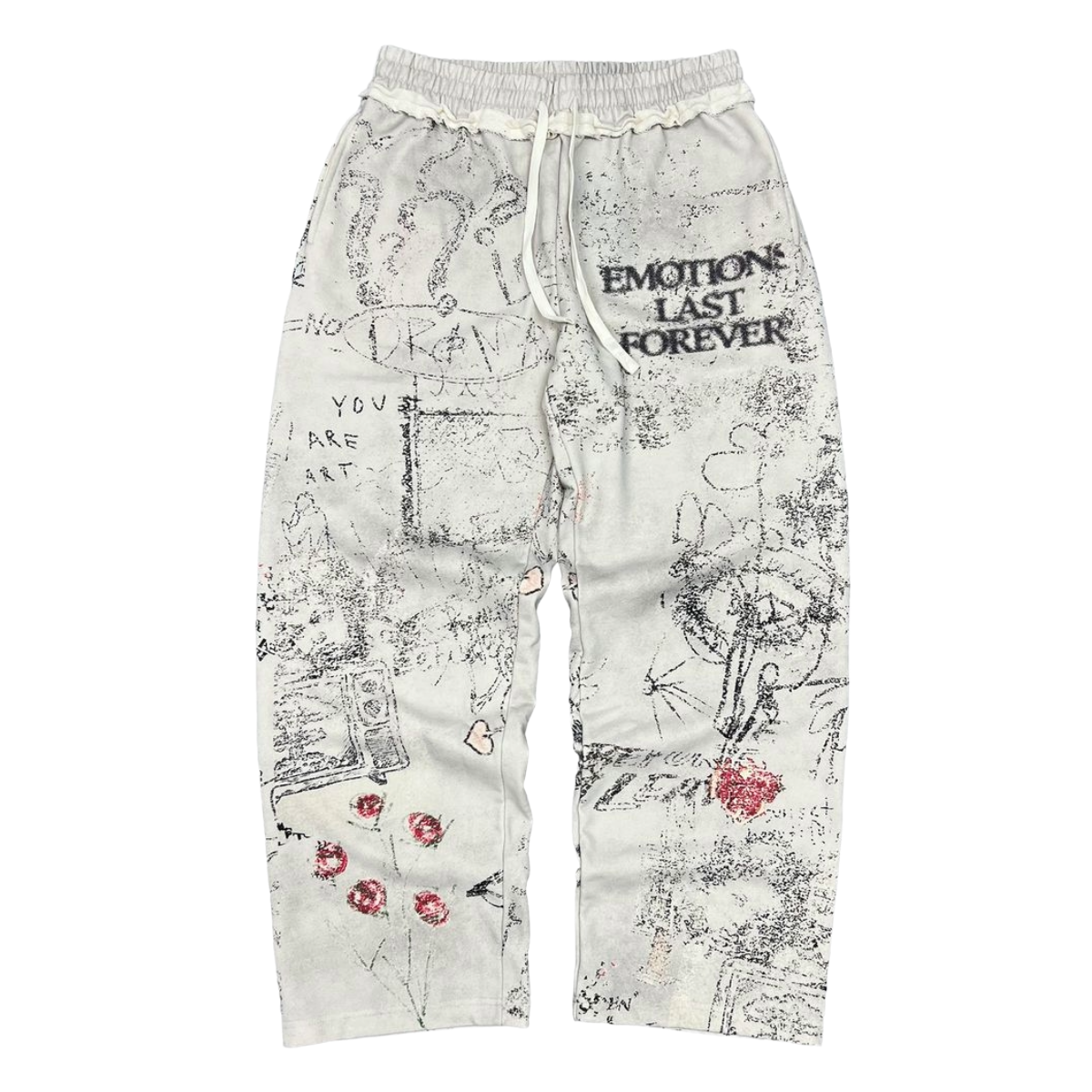 ME 'LAST FOREVER' SWEATPANTS (WHT)