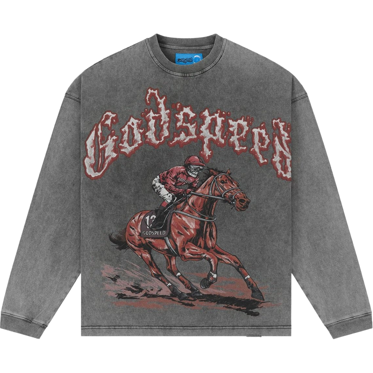 GODPSEED 'THOROUGHBRED' LS TEE (GRY)