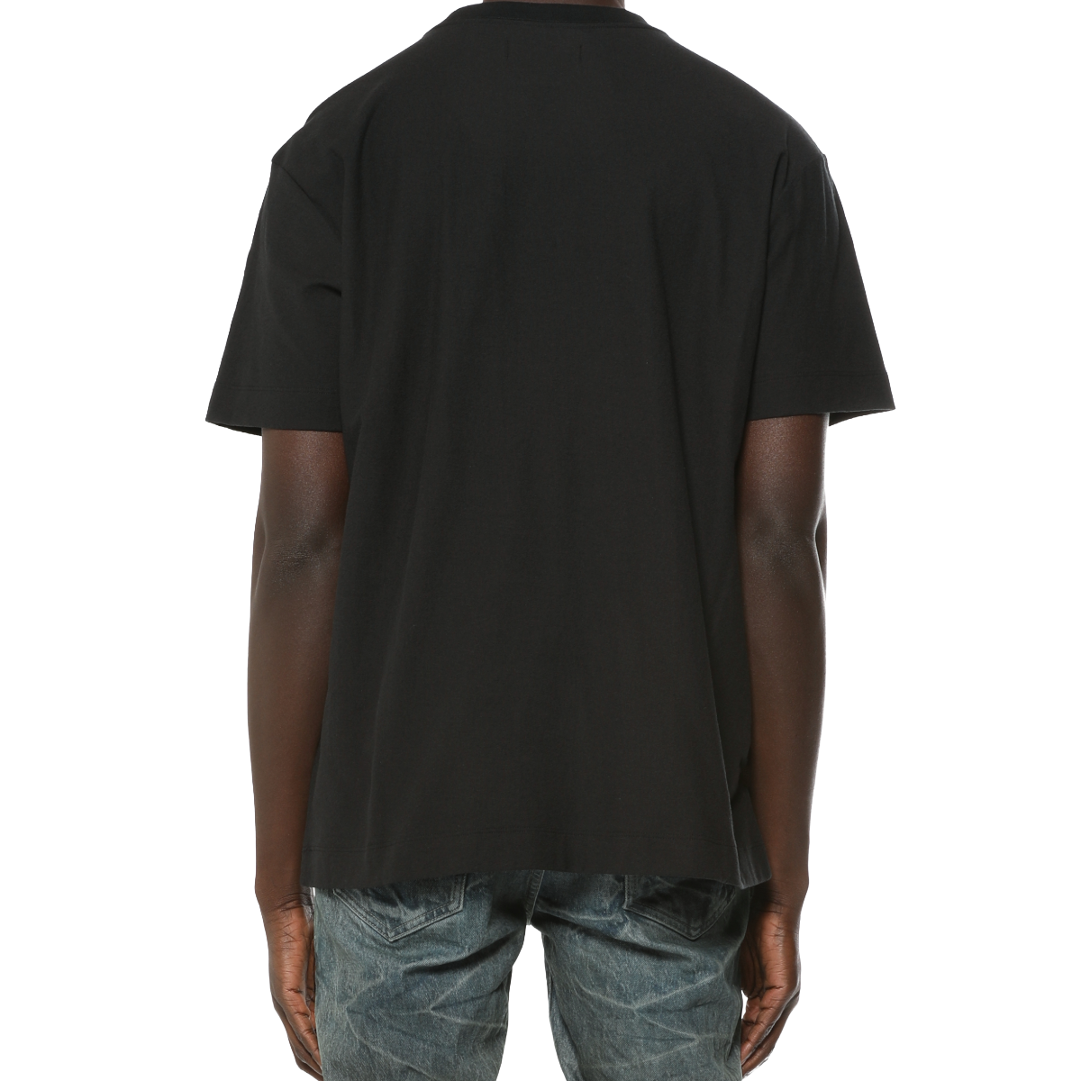 PURPLE TEXTURED JERSEY SS TEE (BLK)