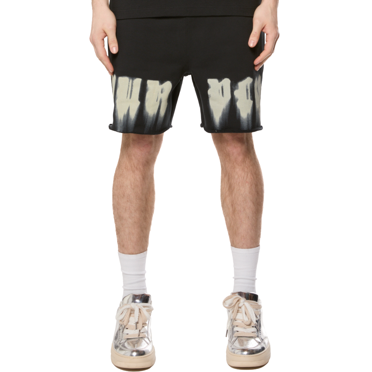 PURPLE HWT FLEECE SHORT (BLK)