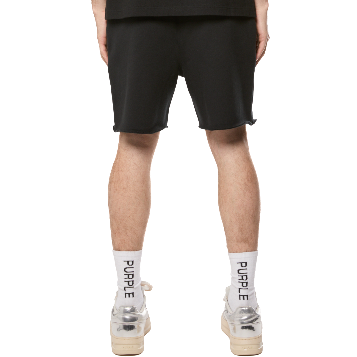 PURPLE HWT FLEECE SHORT (BLK)