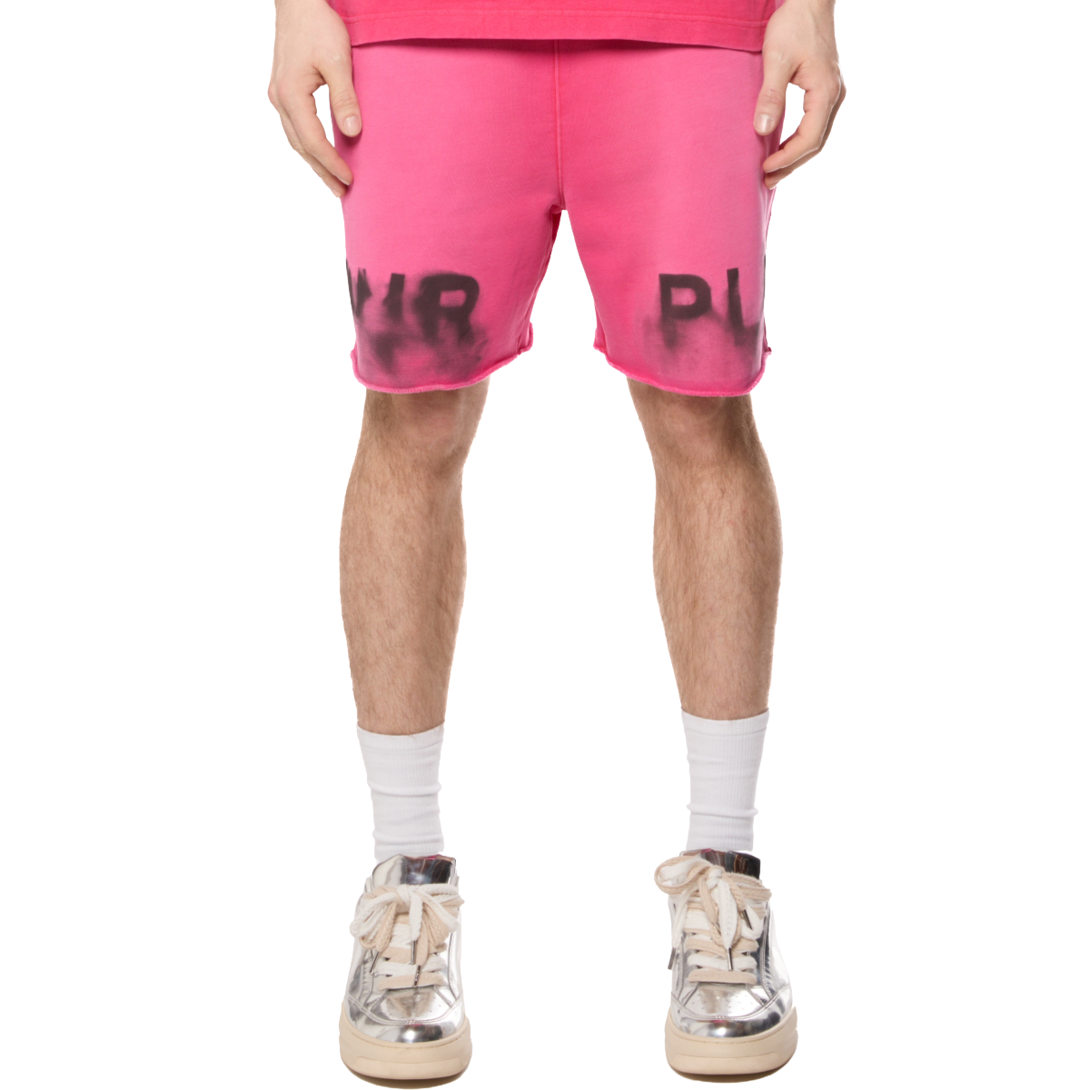 PURPLE HWT FLEECE SHORT (HT PNK)