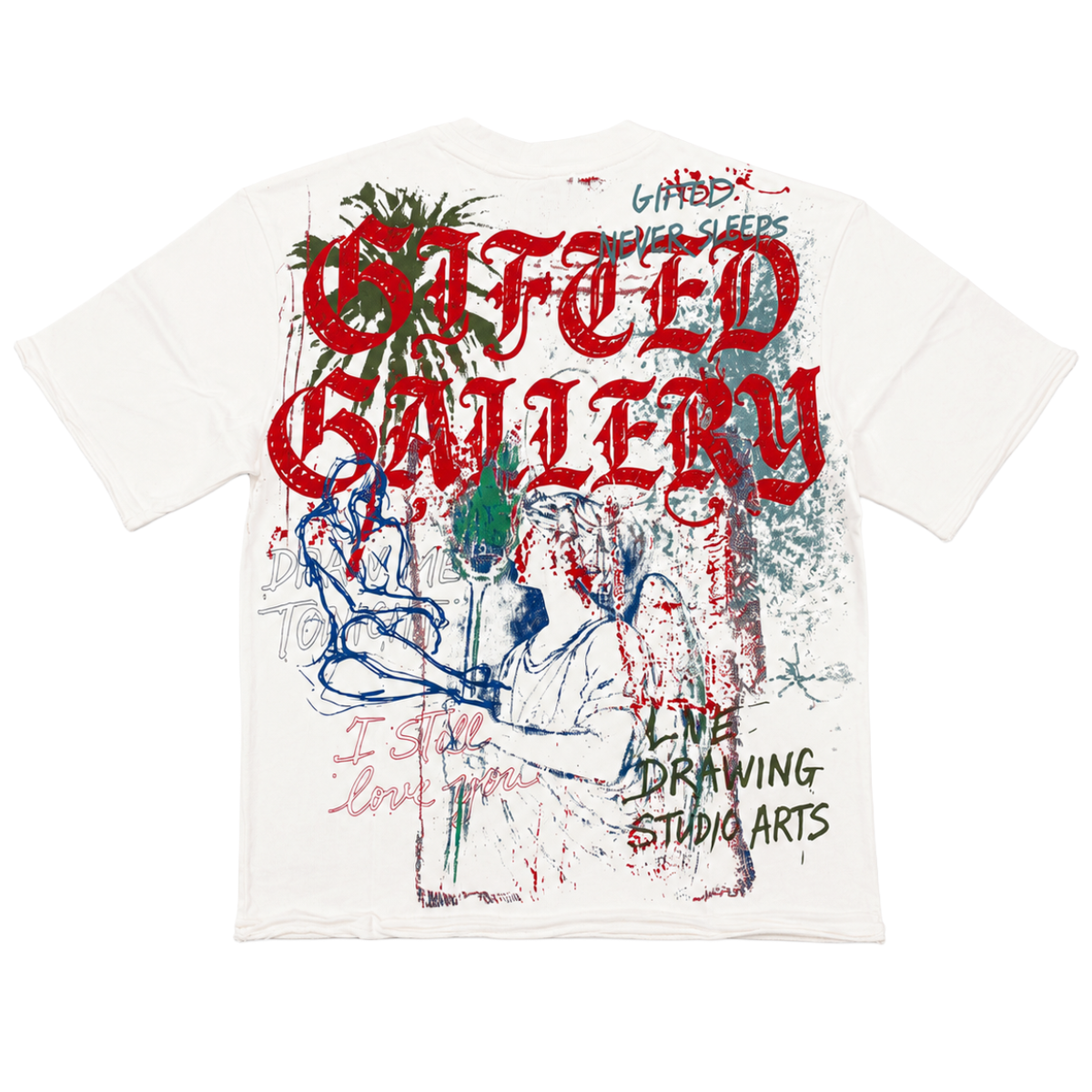 GFTD 'GALLERY' FRENCH TERRY SS TEE (WHT)