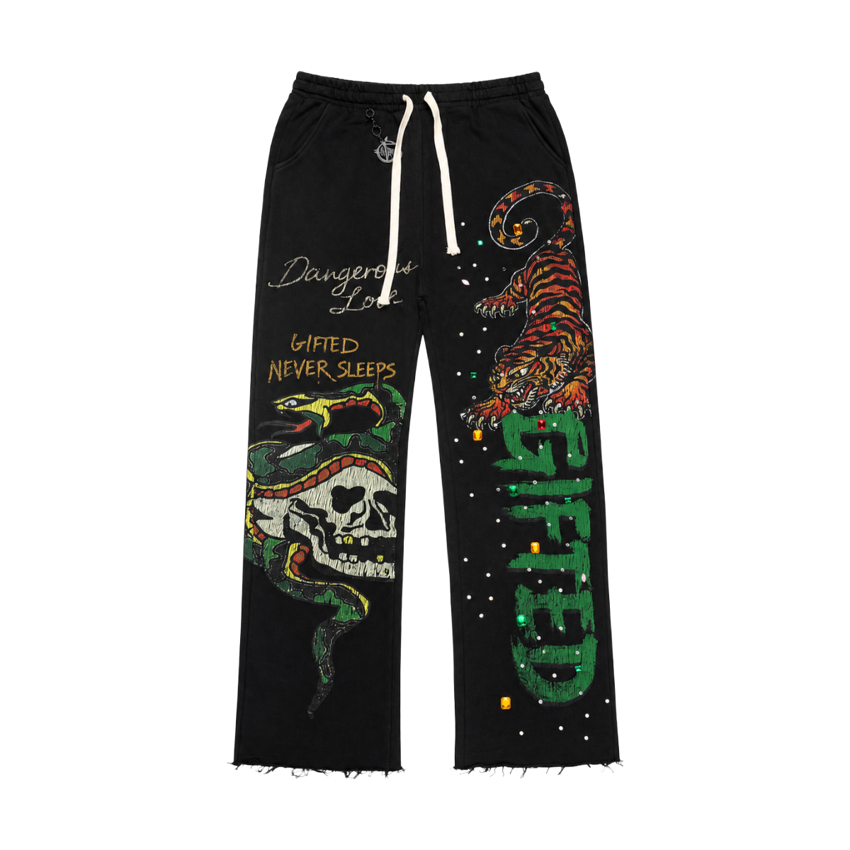 GFTD 'DANGEROUS LOVE' SWEATPANTS (BLK)