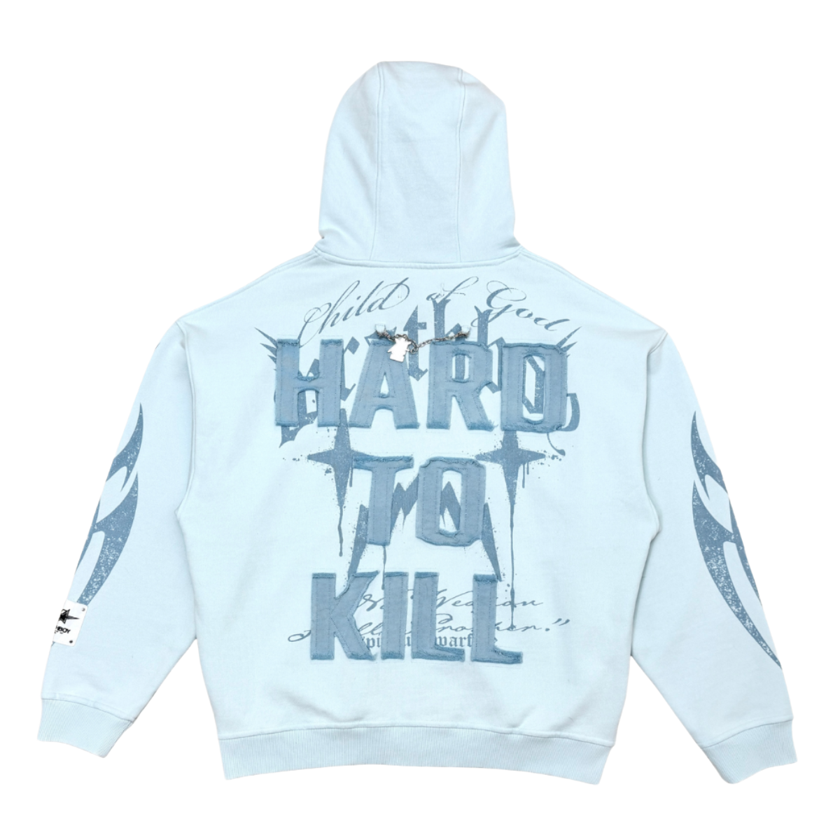 WR 'HARD TO KILL HOODIE' (LT BLU)