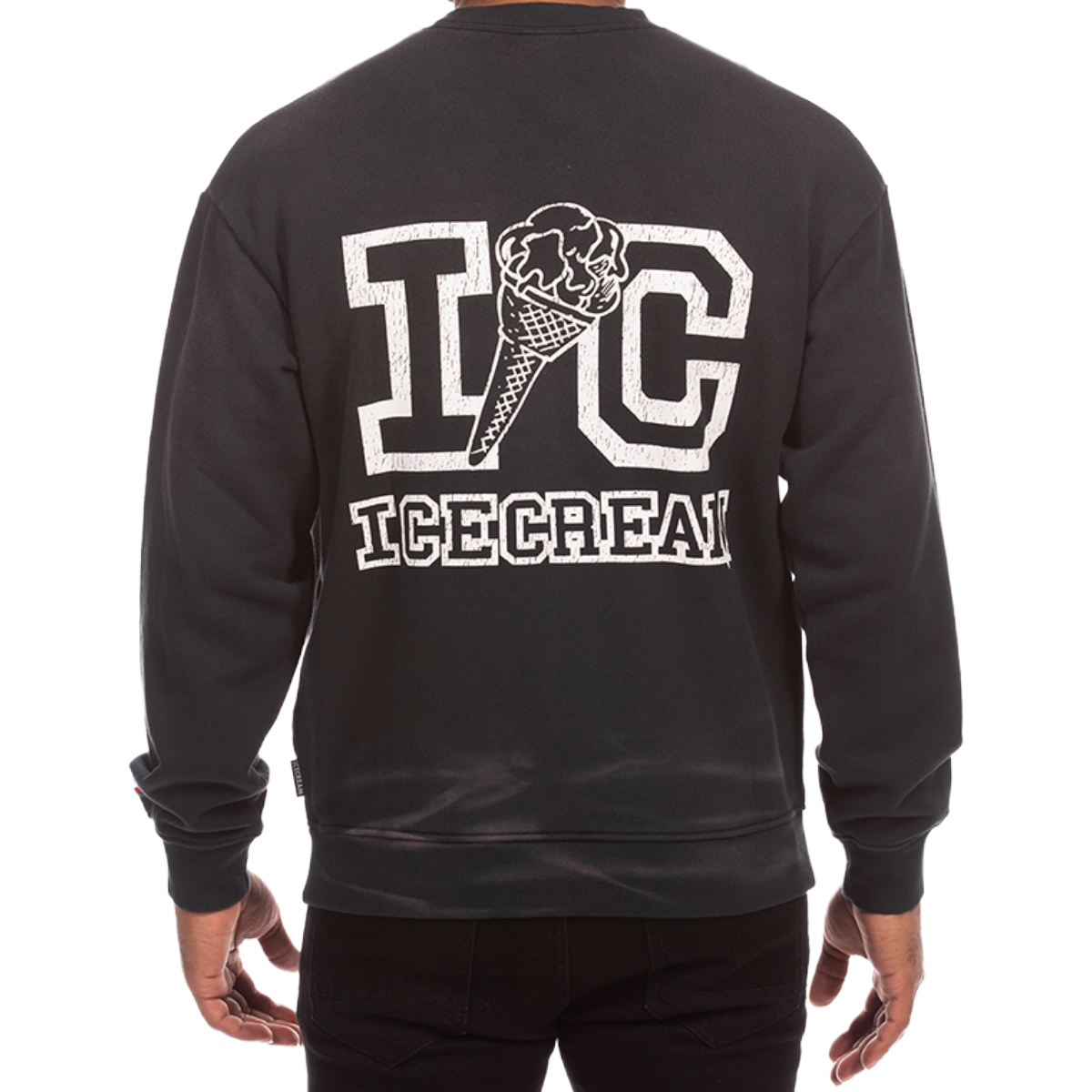 IC 'DOWNFORCE' FLEECE LS (JET BLK)