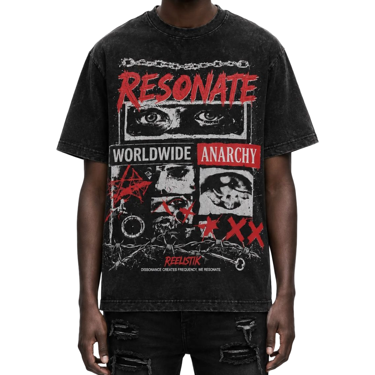 REELISTIK 'RESONATE' SS TEE (BLK)