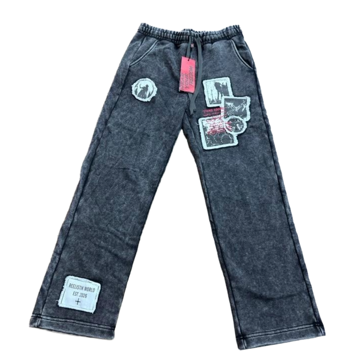 REELISTIK 'NYC STAND ALONE' SWEATPANTS (BLK)