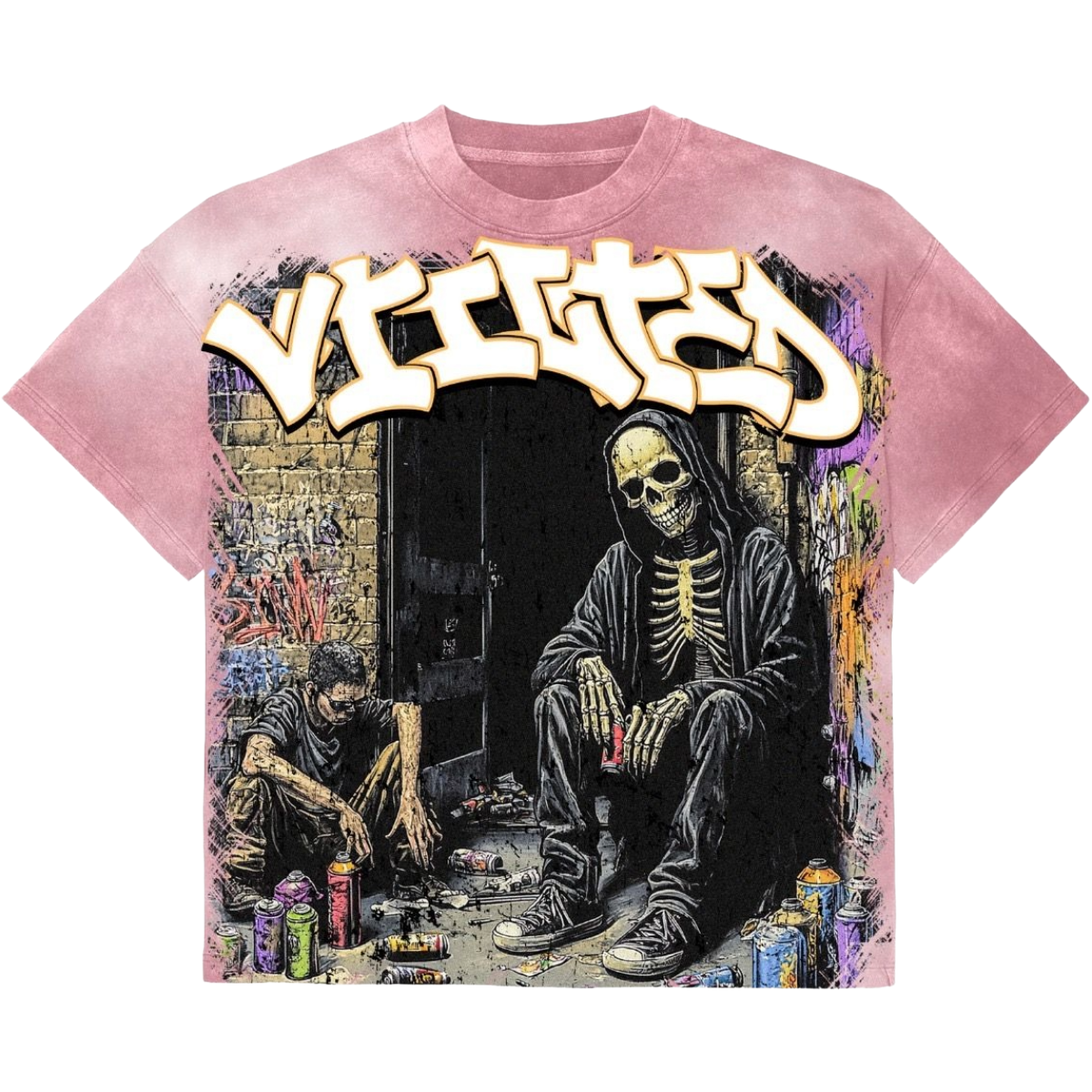 VTILTED 'GRAFFITI' SS TEE (PNK)