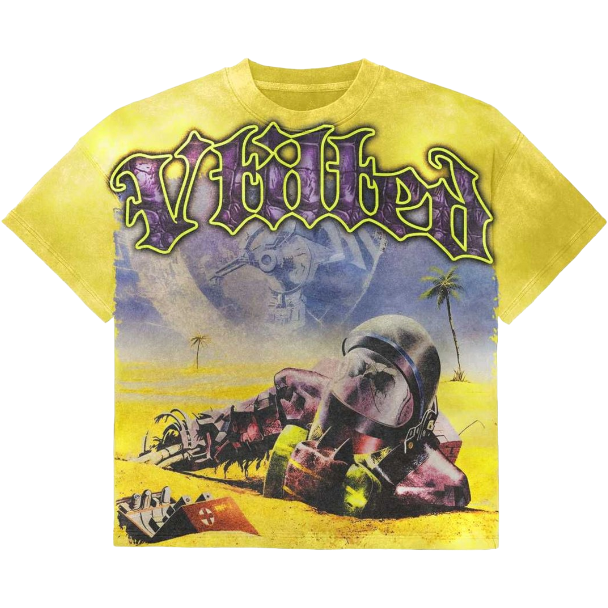 VTILTED 'LEFT ALONE' SS TEE (YLW)