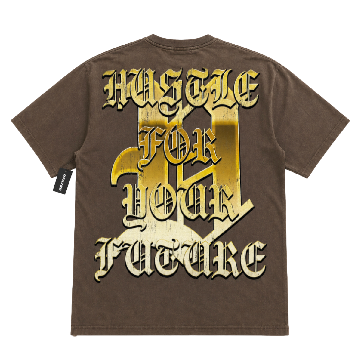 VTILTED 'TROPICAL' SS TEE (BRWN)