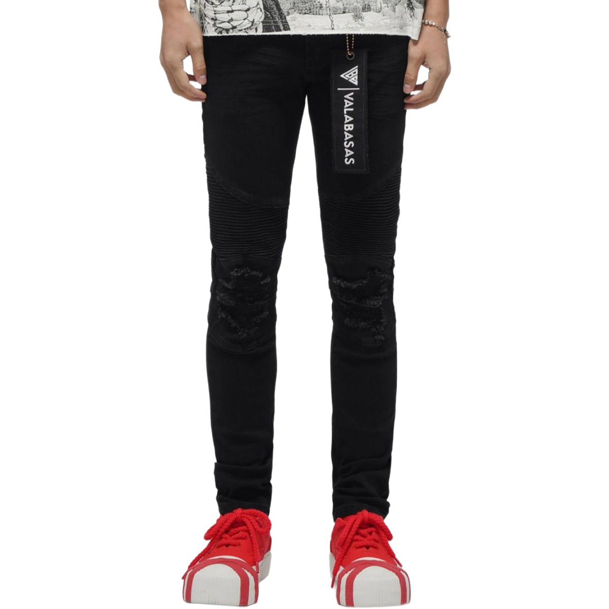 VALABASAS 'MR.BIKER' SKINNY DENIM (BLK)