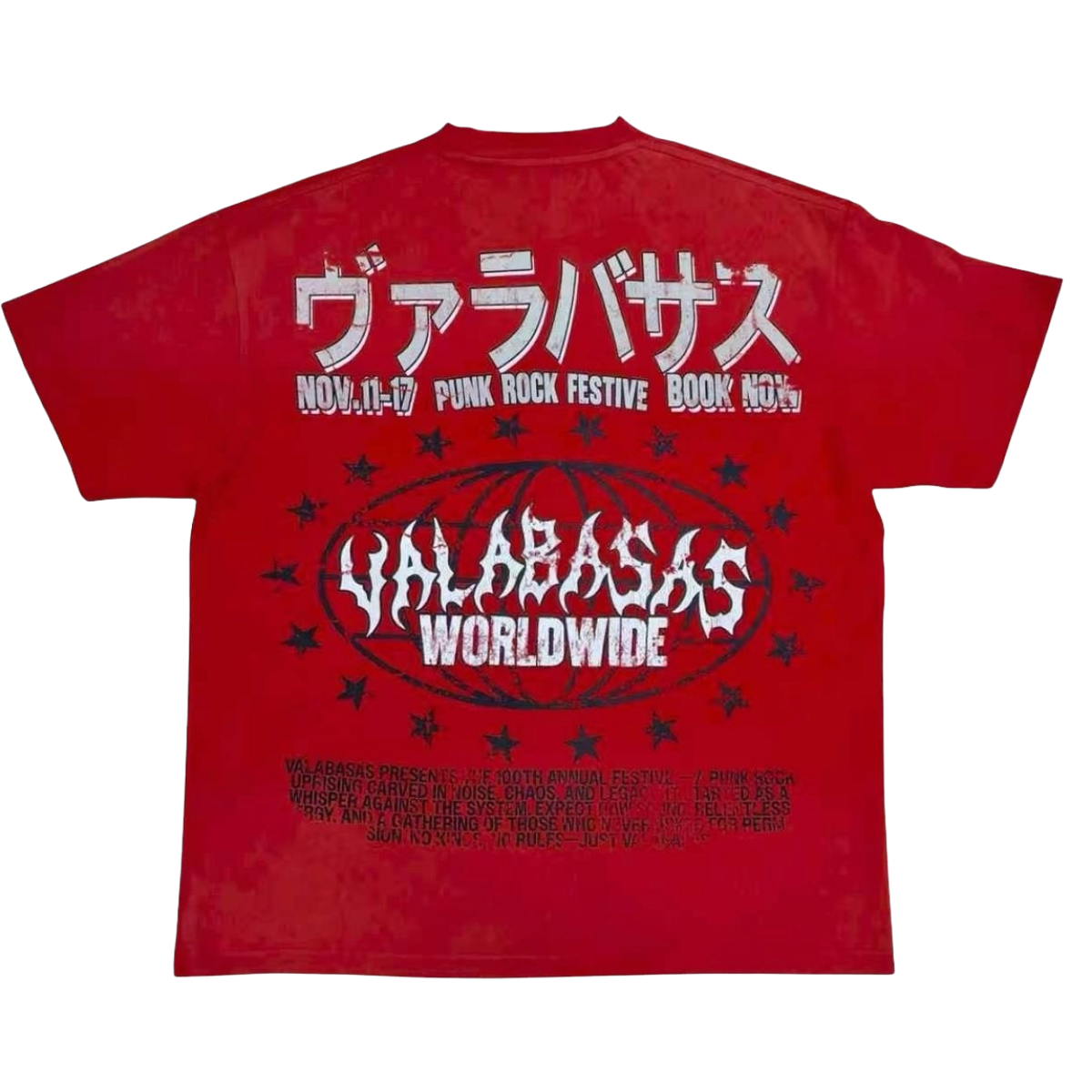 VALABASAS 'PUNK FEST' SS TEE (RED)