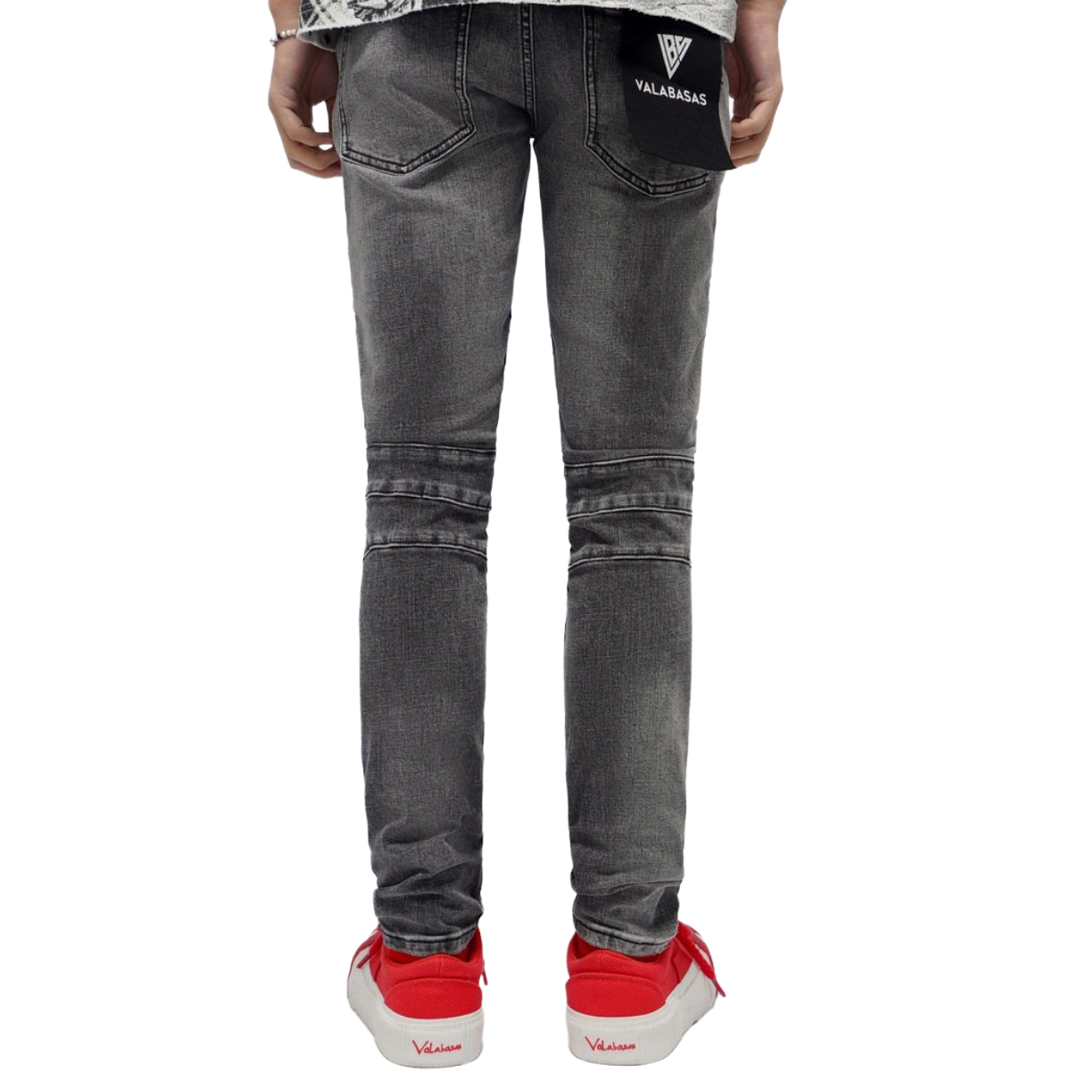 VALABASAS 'MR.BIKER' SKINNY DENIM (GRY)