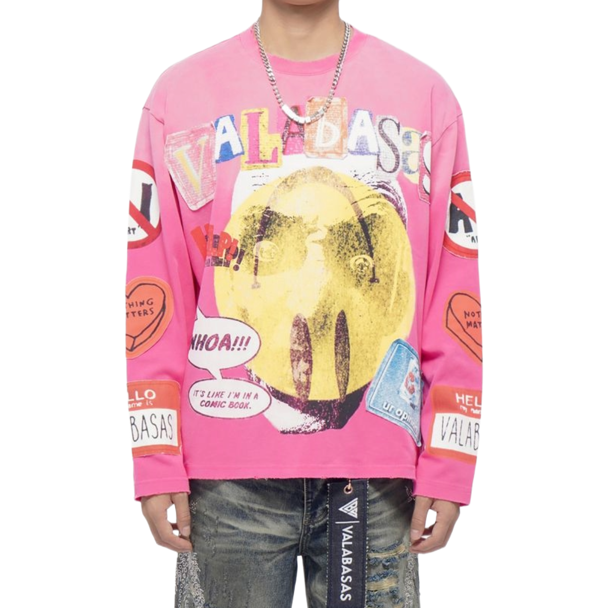 VALABASAS 'MY NAME IS' LS SHIRT (PNK)