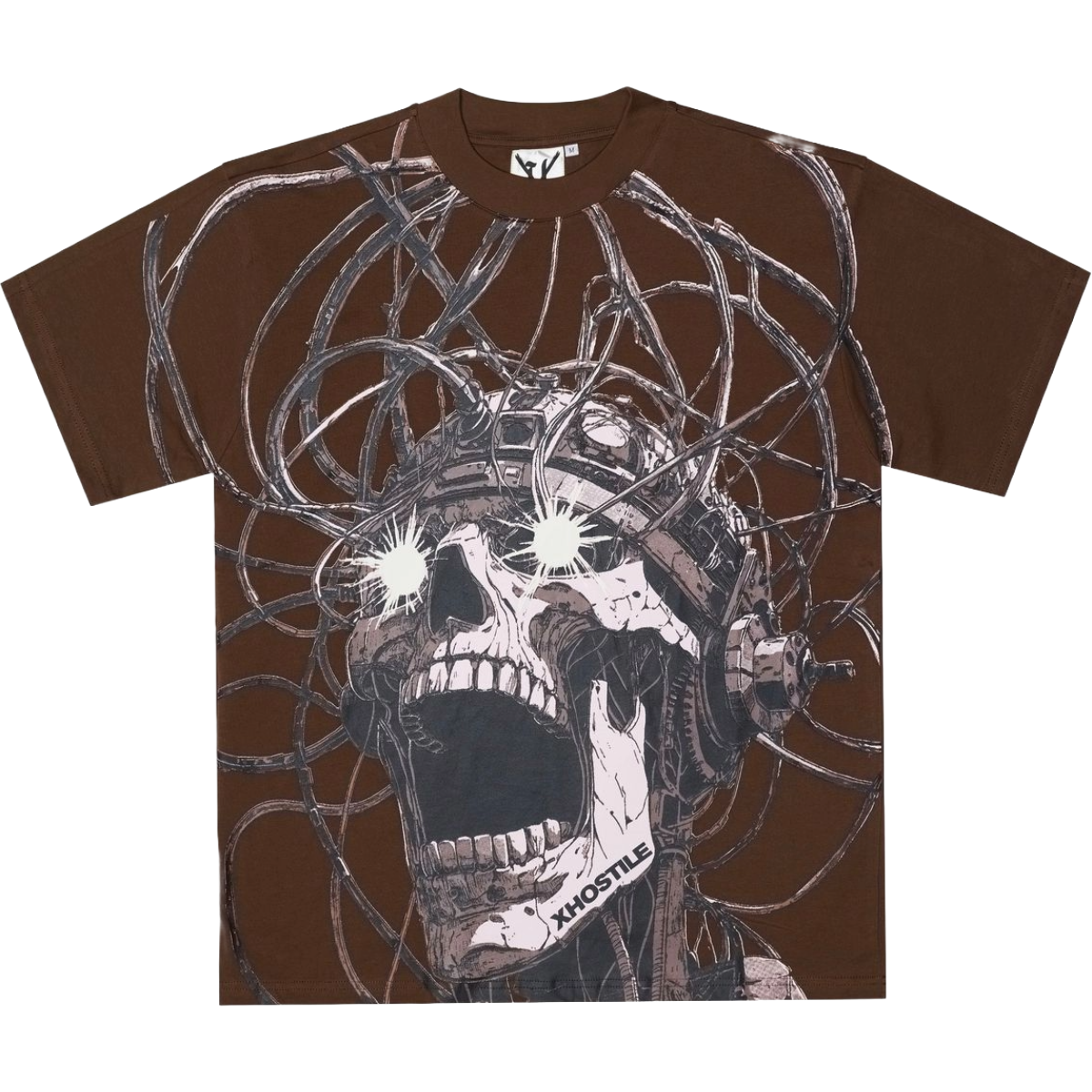 XHOSTILE 'NEURAL OVERLOAD' SS TEE (BRWN)