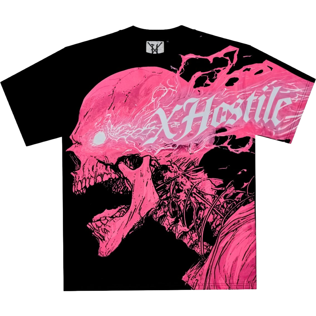 XHOSTILE 'BROKEN SOUL' SS TEE (BLK/PNK)