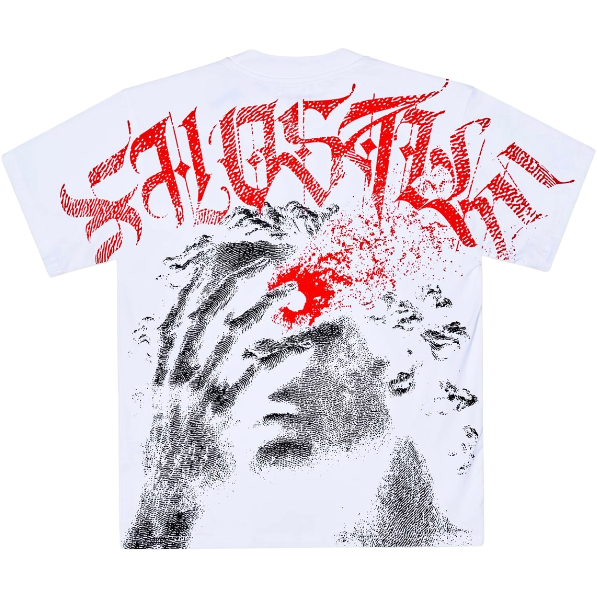 XHOSTILE 'GREEK TRAGEDY' SS TEE (WHT)