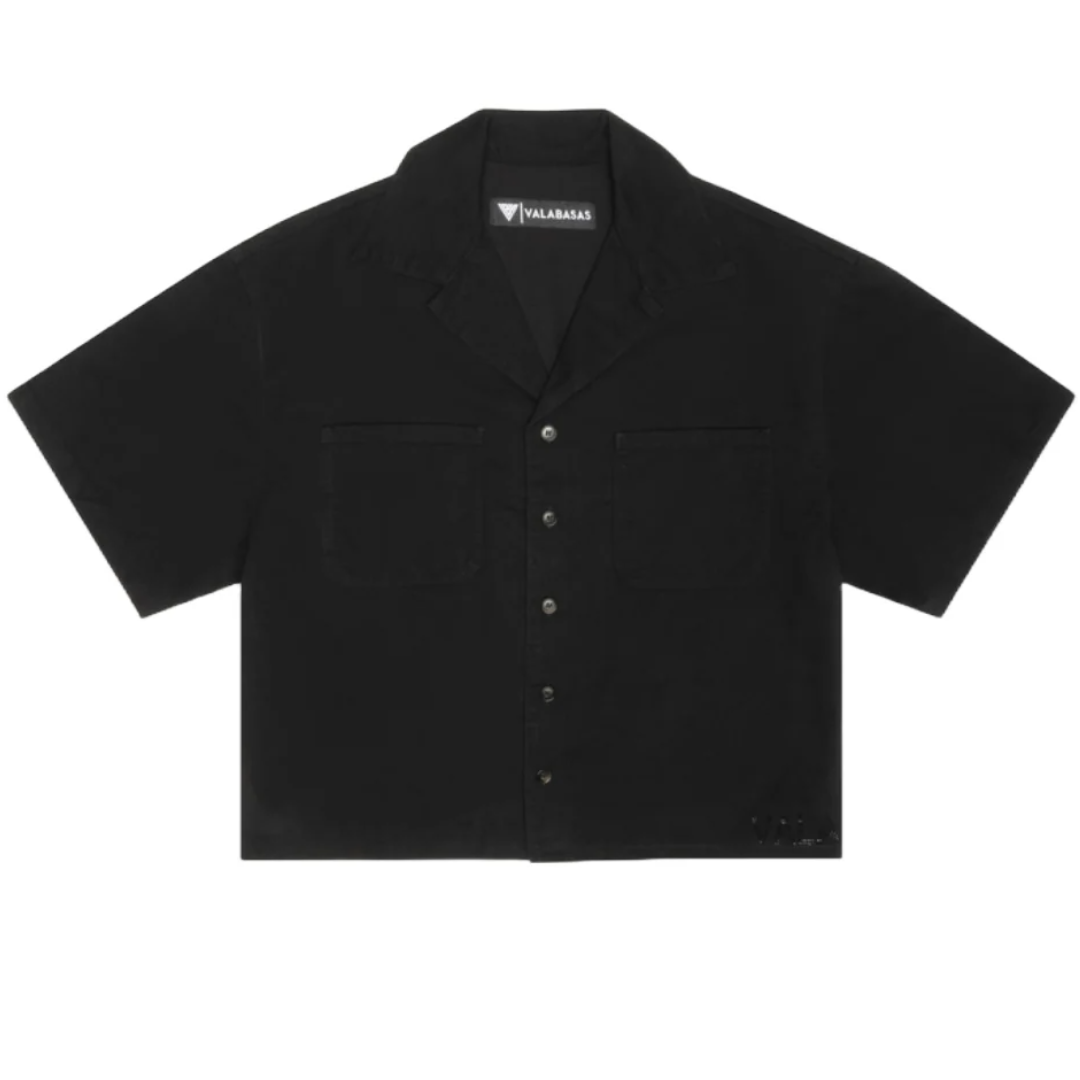 VALABASAS "SHINE" BUTTON DOWN - BLACK