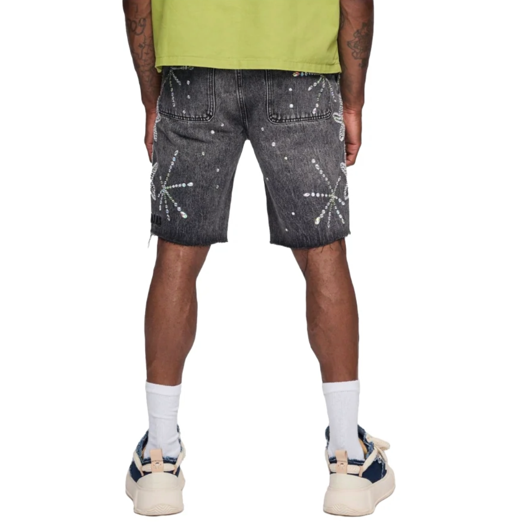 VALABASAS "SAMBA" DENIM SHORTS GREY