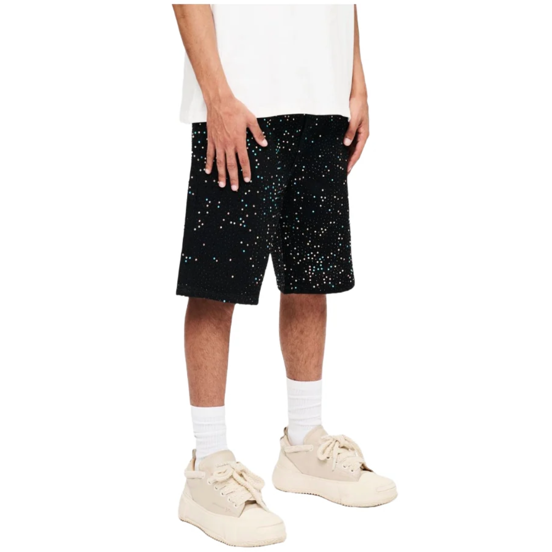 VALABASAS "WEAR" DENIM SHORTS - BLACK