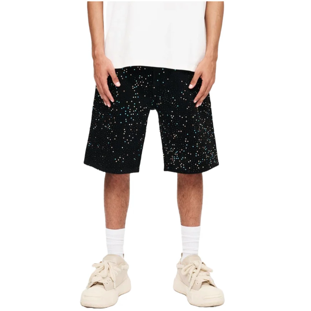 VALABASAS "WEAR" DENIM SHORTS - BLACK
