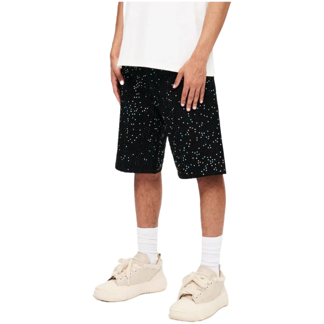 VALABASAS "WEAR" DENIM SHORTS - BLACK