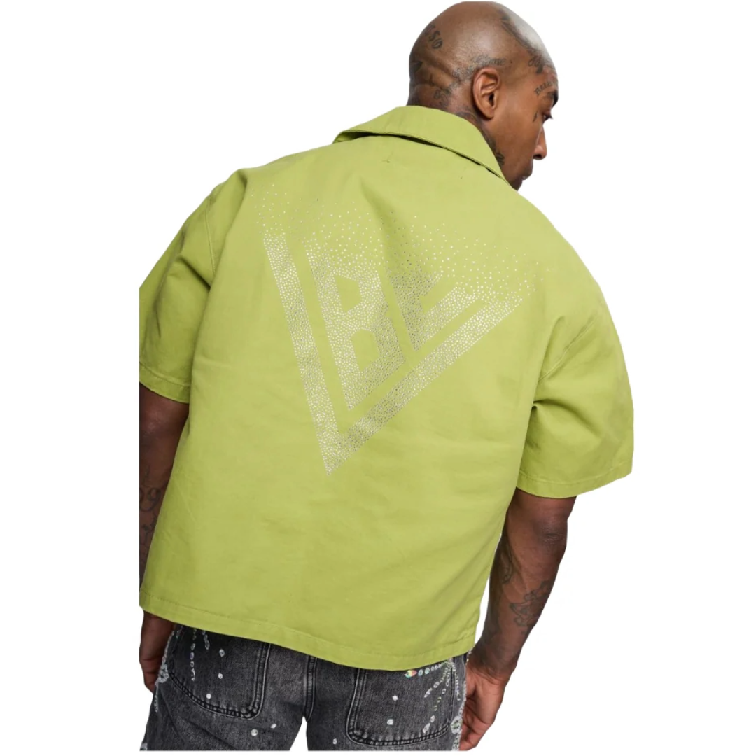VALABASAS "SHINE" BUTTON DOWN - OLIVE