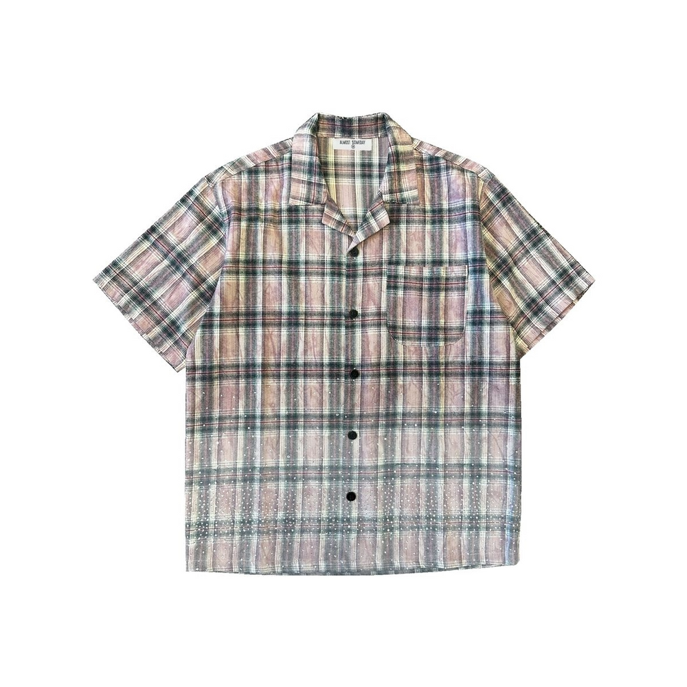 AS "SOLOMON" RHINESTONE FLANNEL (MAROON)