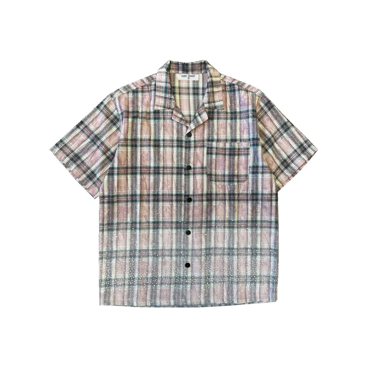 AS "SOLOMON" RHINESTONE FLANNEL (MAROON)