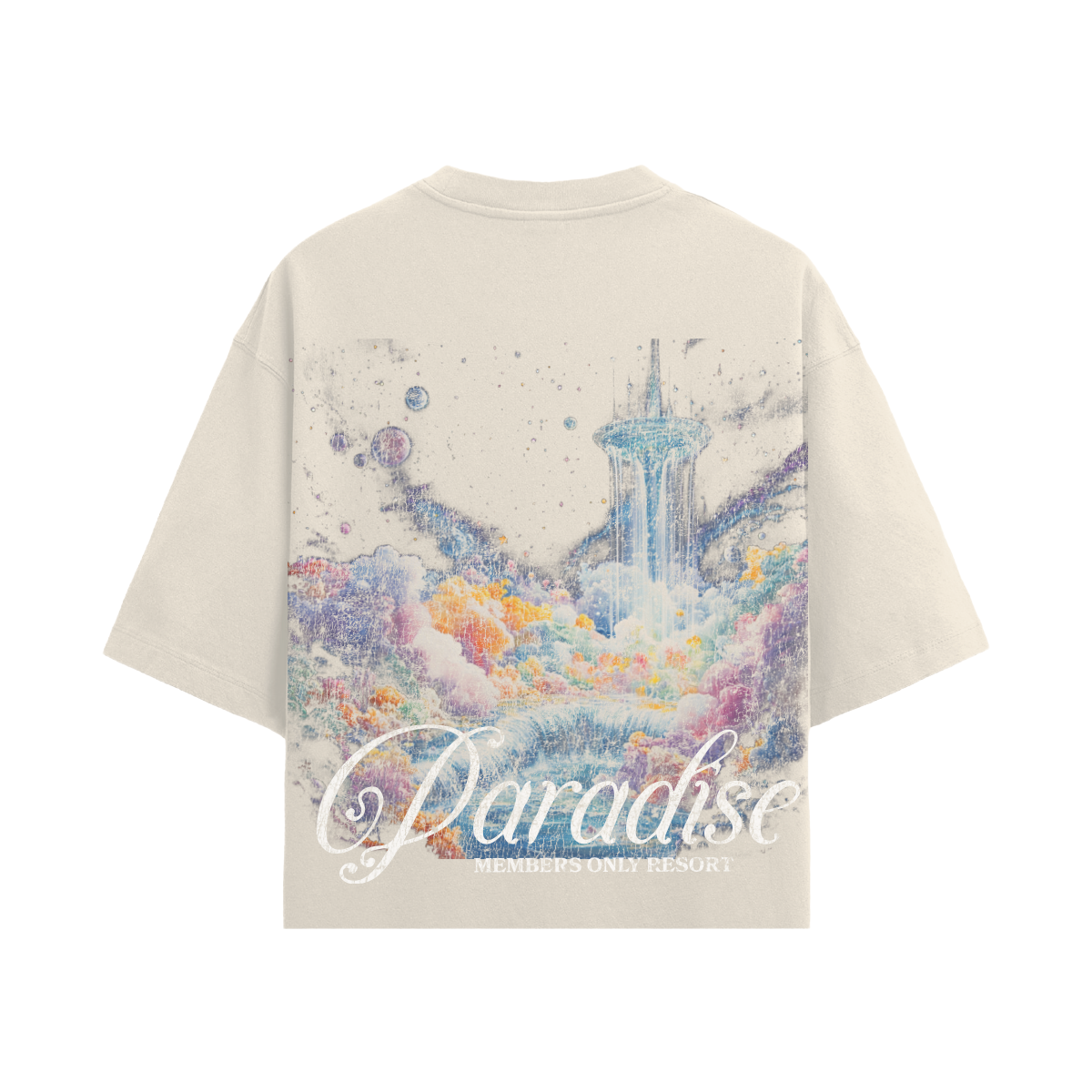 PARADISE "CELESTIAL GETAWAY" TEE (CREAM)