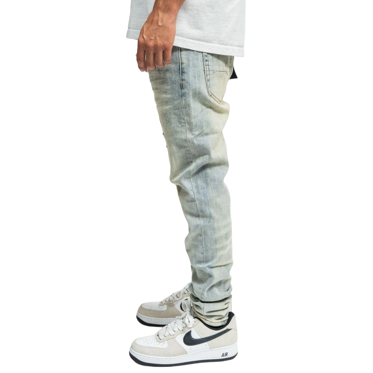 PD "GHOSTED BLUE" SKINNY DENIM (NZ07)
