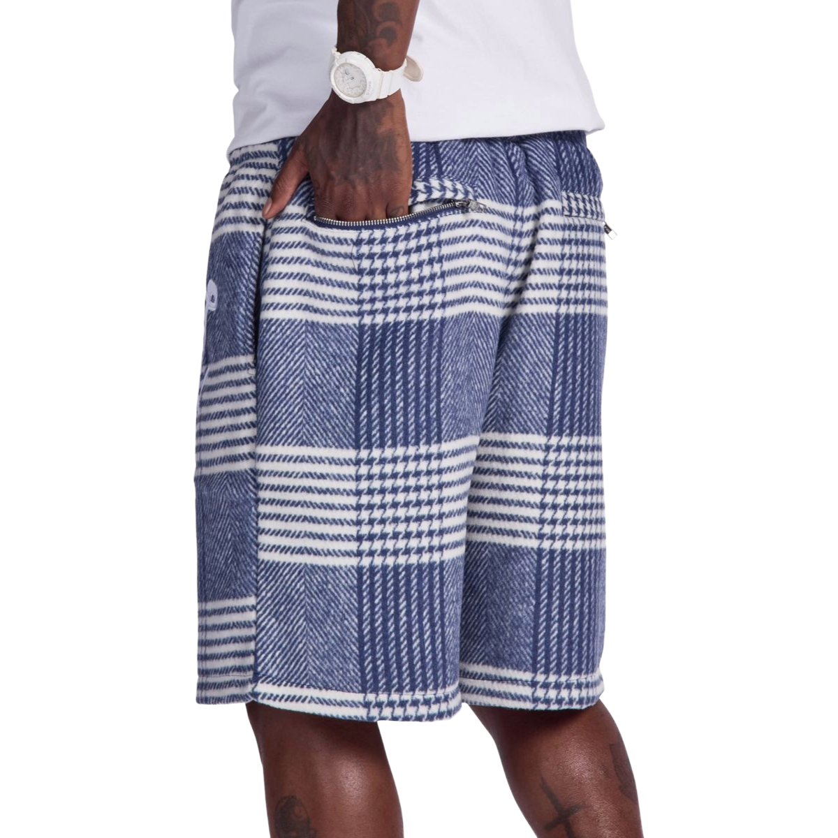 SH "DUSTER" SHORTS (BLUE PLAID)