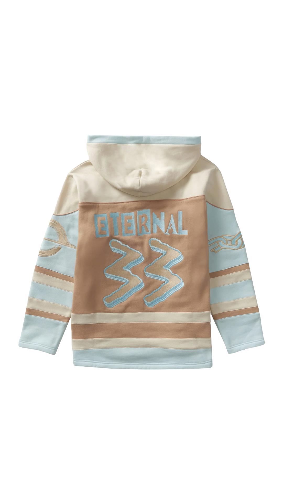 SH "PRESSURE" HOCKEY HOODIE (TAN/BABY BLUE)