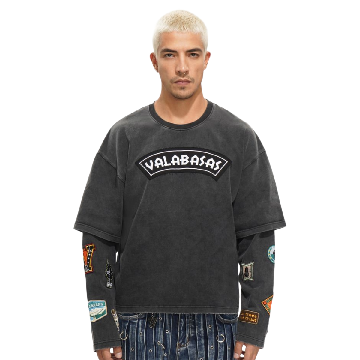 VALABASAS "FORGE" WASHED BLACK LS