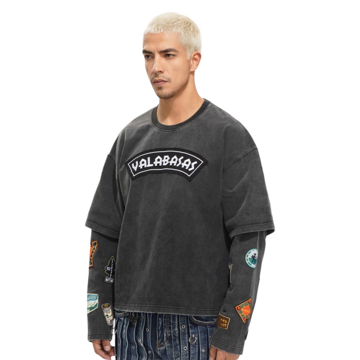 VALABASAS "FORGE" WASHED BLACK LS