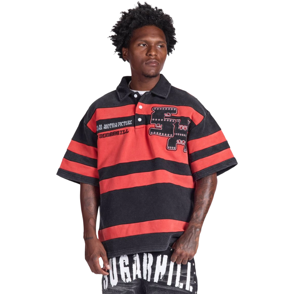 SH "SUPER 9" POLO (RED/BLACK)