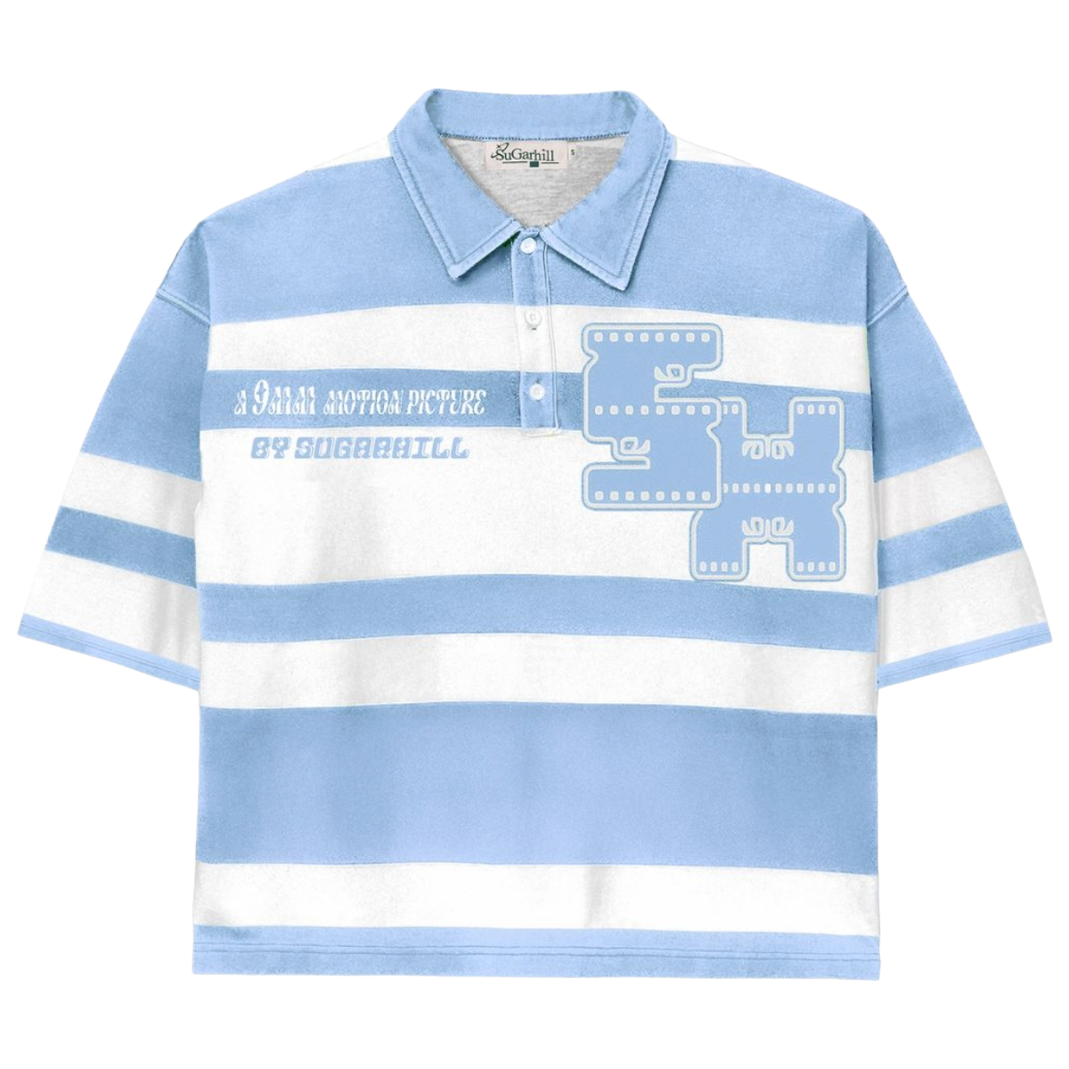 SH "SUPER 9" POLO (BABY BLUE/WHITE)