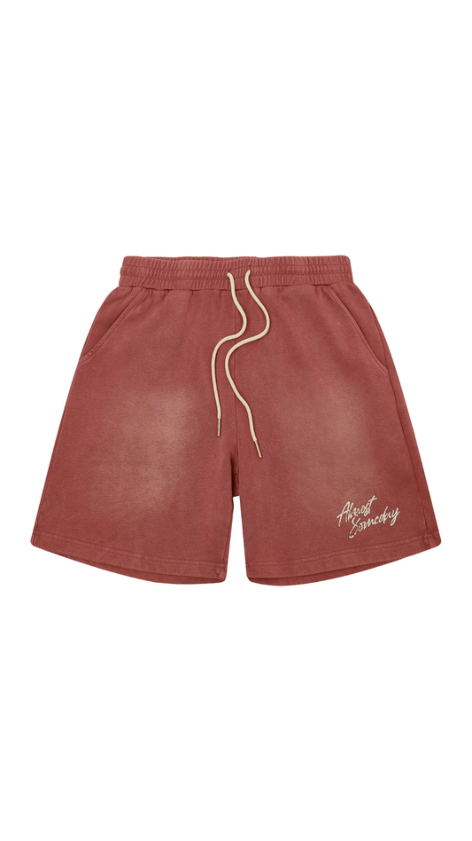 AS SUN FADED TERRY SHORT (RED)